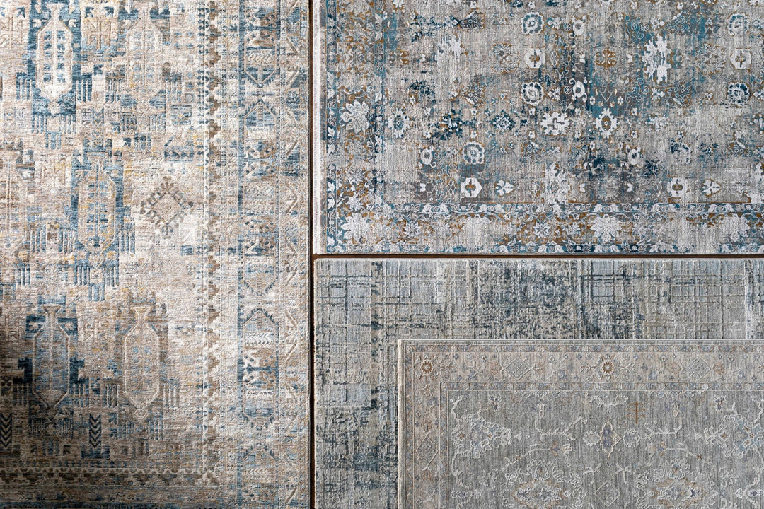 Mundesley Traditional Style Beige And Blue Area Rug - The Rug Decor