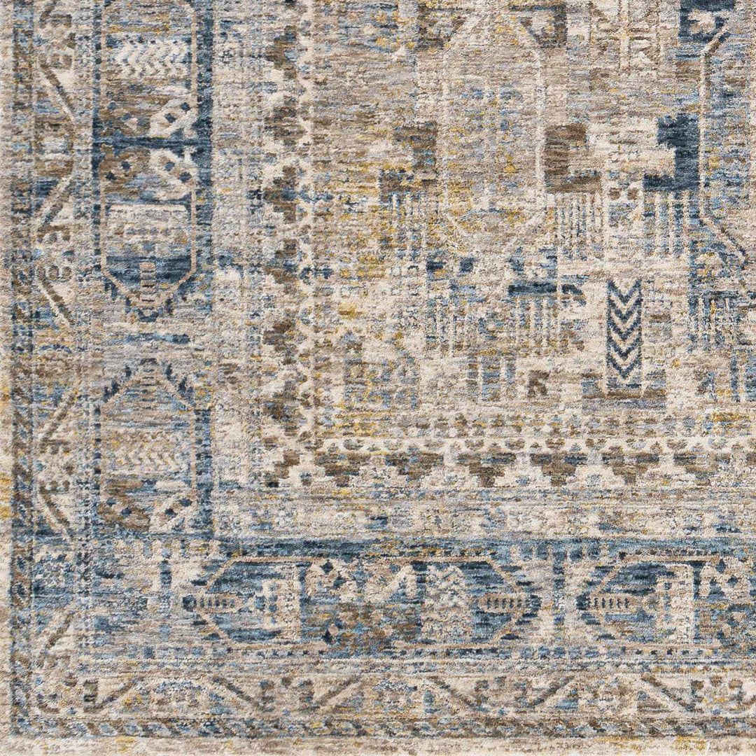 Mundesley Traditional Style Beige And Blue Area Rug - The Rug Decor