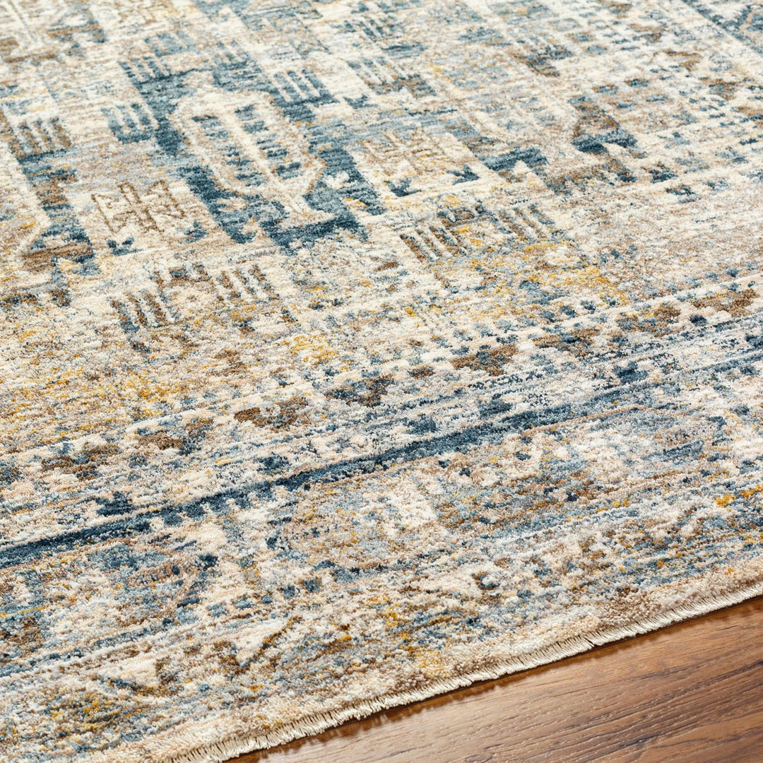 Mundesley Traditional Style Beige And Blue Area Rug - The Rug Decor