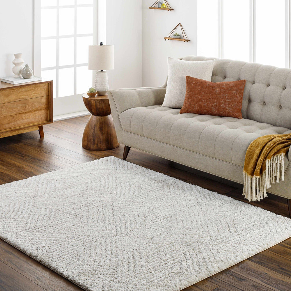 Mura Contemporary Geometrical Design Ivory Area Rug - The Rug Decor