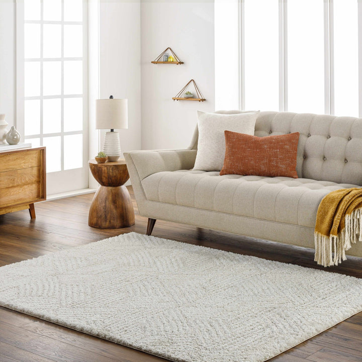 Mura Contemporary Geometrical Design Ivory Area Rug - The Rug Decor