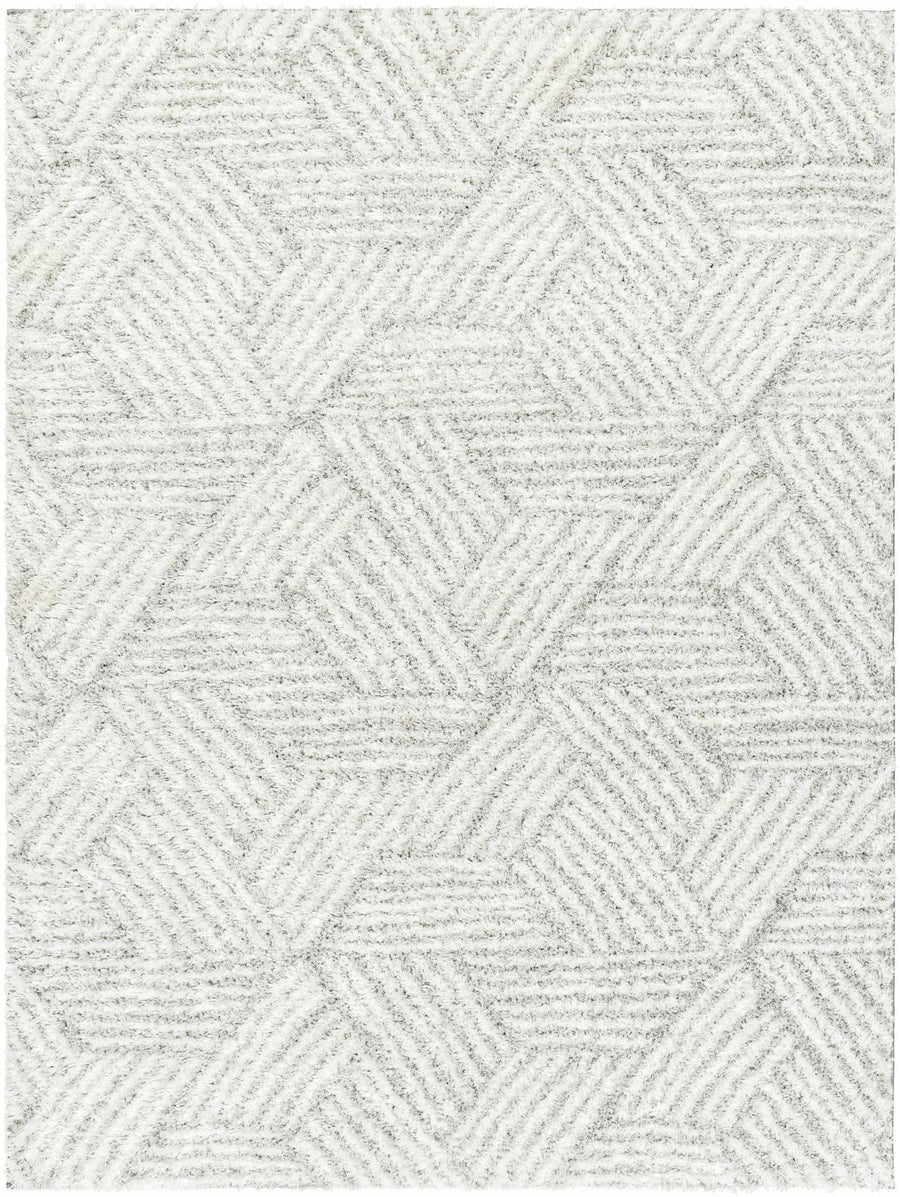 Mura Gray And Ivory Contemporary Style Area Rug - The Rug Decor