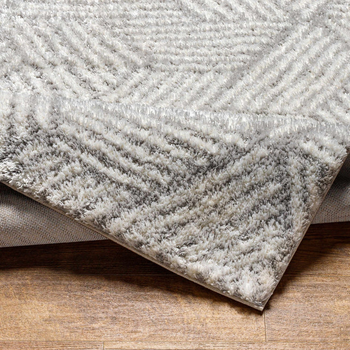 Mura Gray And Ivory Contemporary Style Area Rug - The Rug Decor