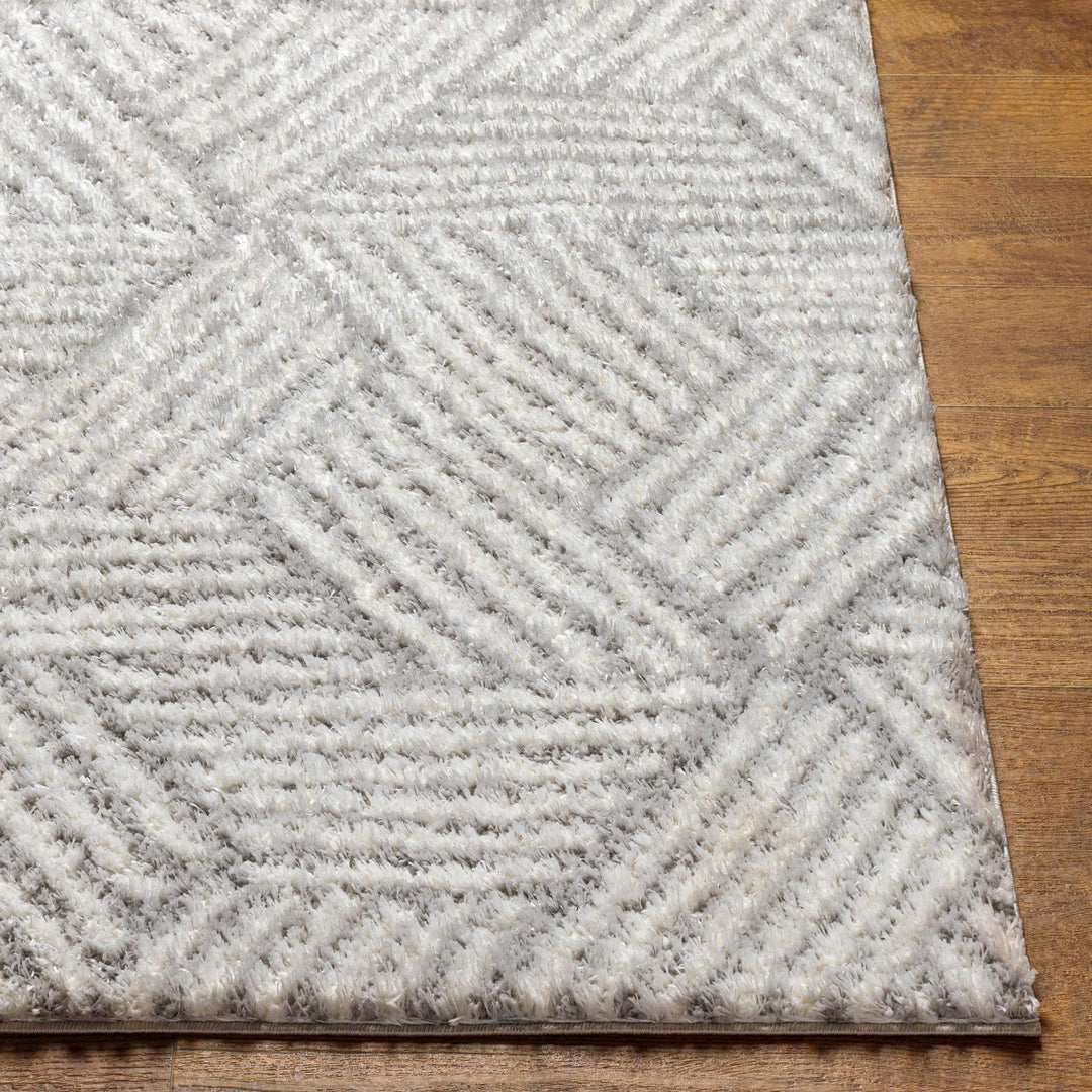 Mura Gray And Ivory Contemporary Style Area Rug - The Rug Decor