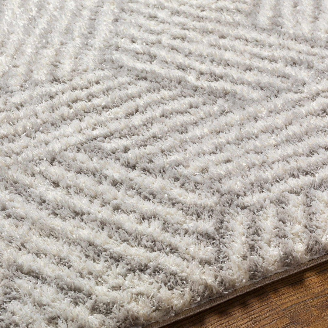 Mura Gray And Ivory Contemporary Style Area Rug - The Rug Decor