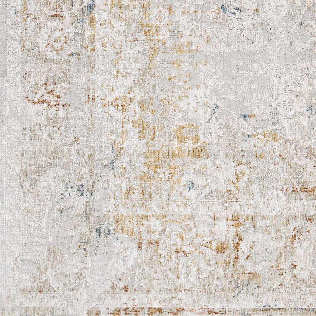 Mustard And Ivory Traditional Style Machine Woven Area Rug - The Rug Decor