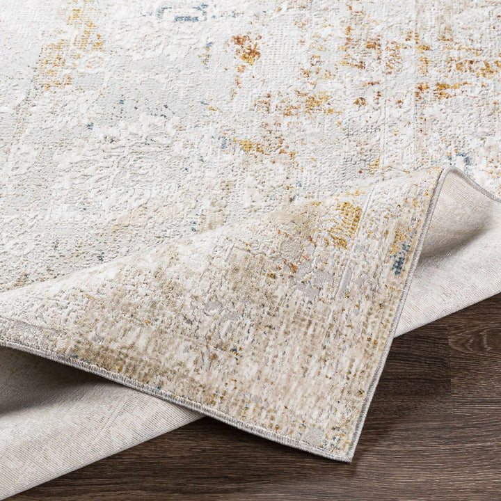 Mustard And Ivory Traditional Style Machine Woven Area Rug - The Rug Decor