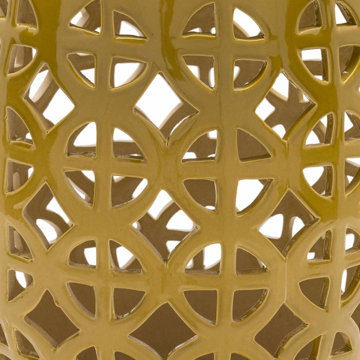 Mustard Ceramic outdoor safe Side Table - The Rug Decor