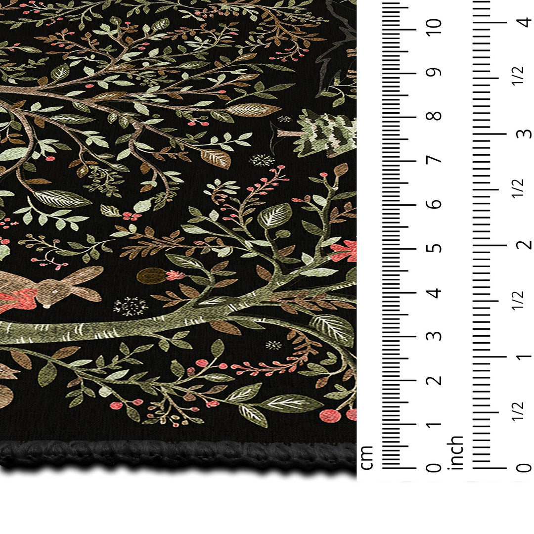 Myrado Christmas Black Machine Washable Cotton Area Rug - The Rug Decor