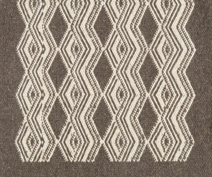 Mytholmroyd Modern Cream & Charcoal Hand Woven Wool Rug - The Rug Decor