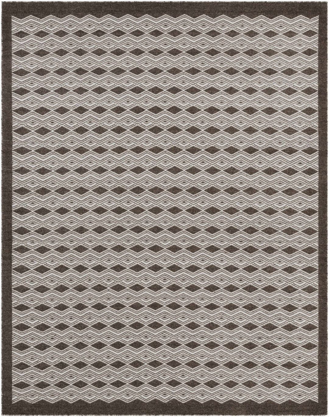 Mytholmroyd Modern Cream & Charcoal Hand Woven Wool Rug - The Rug Decor