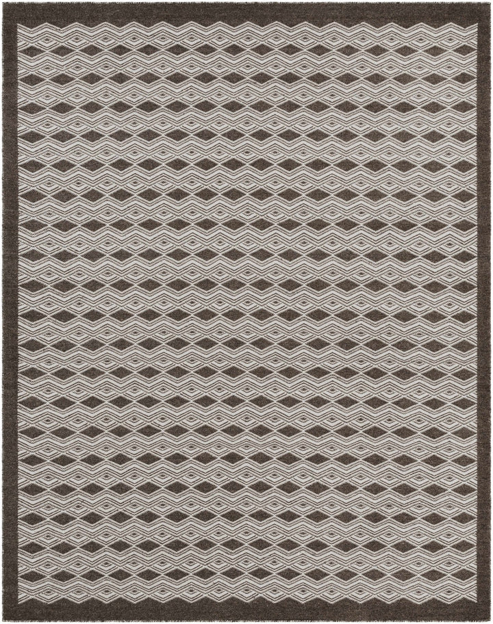 Mytholmroyd Modern Cream & Charcoal Hand Woven Wool Rug - The Rug Decor