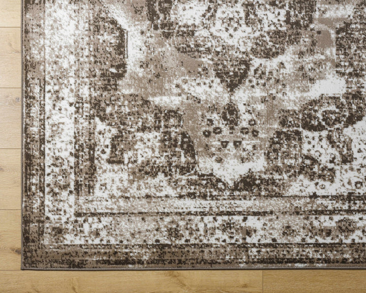 Naara ivory And Brown Transitional Style Rug - The Rug Decor