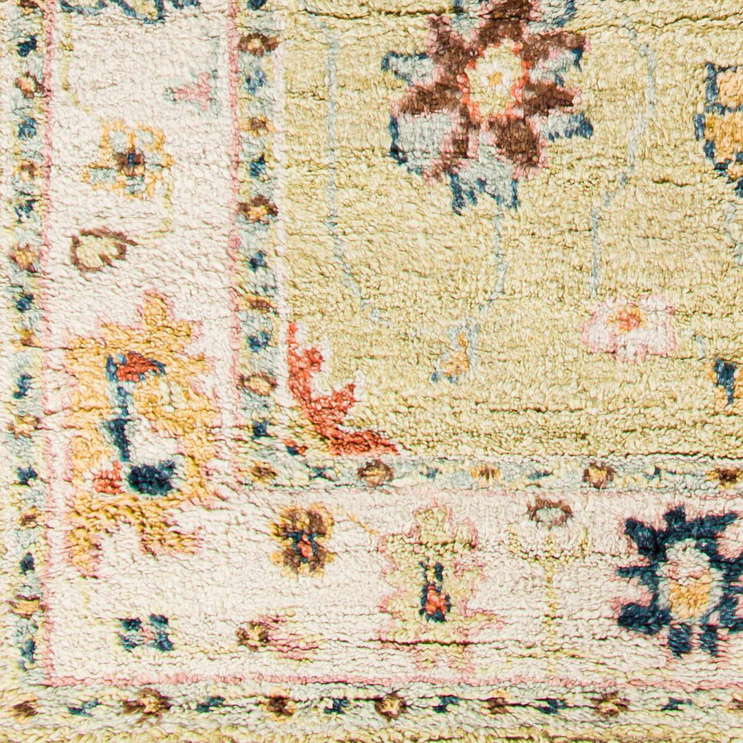 Naas Traditional Oushak Design Yellow Hand Knotted Area Rug - The Rug Decor