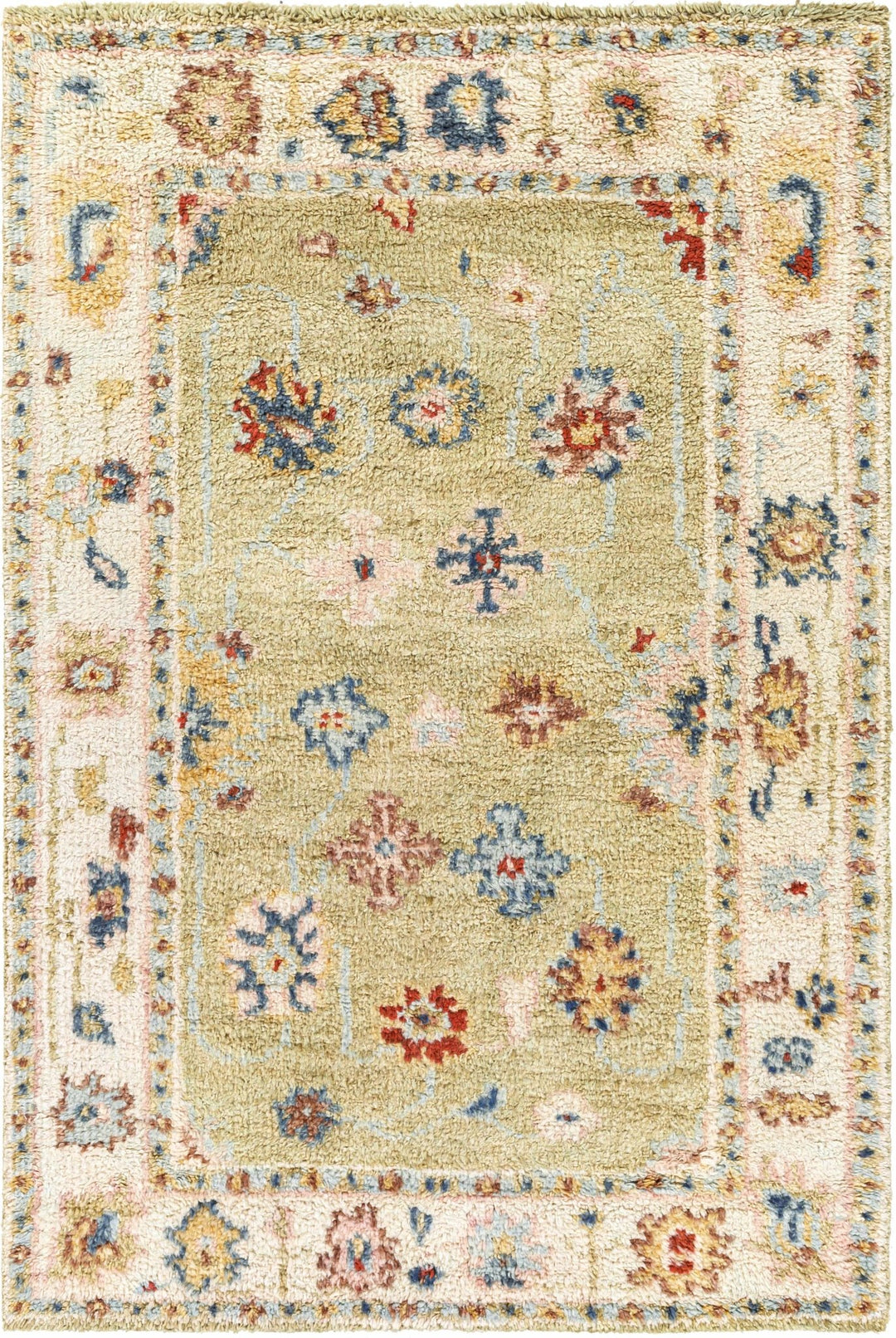 Naas Traditional Oushak Design Yellow Hand Knotted Area Rug - The Rug Decor