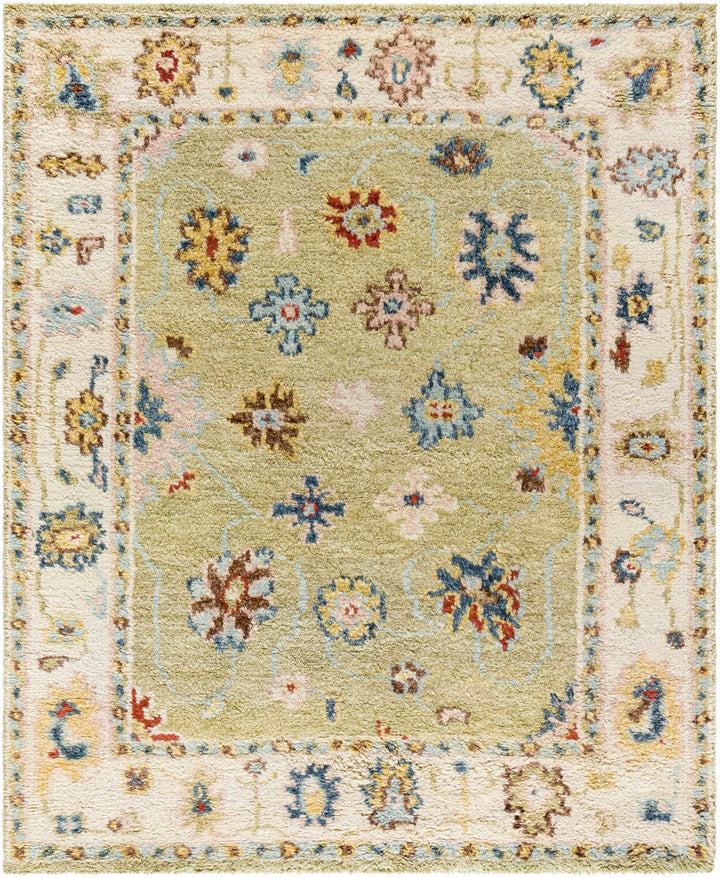 Naas Traditional Oushak Design Yellow Hand Knotted Area Rug - The Rug Decor