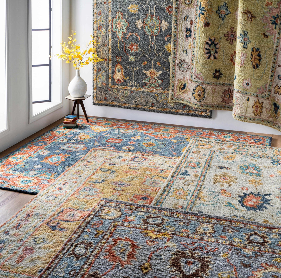 Naas Traditional Oushak Design Yellow Hand Knotted Area Rug - The Rug Decor