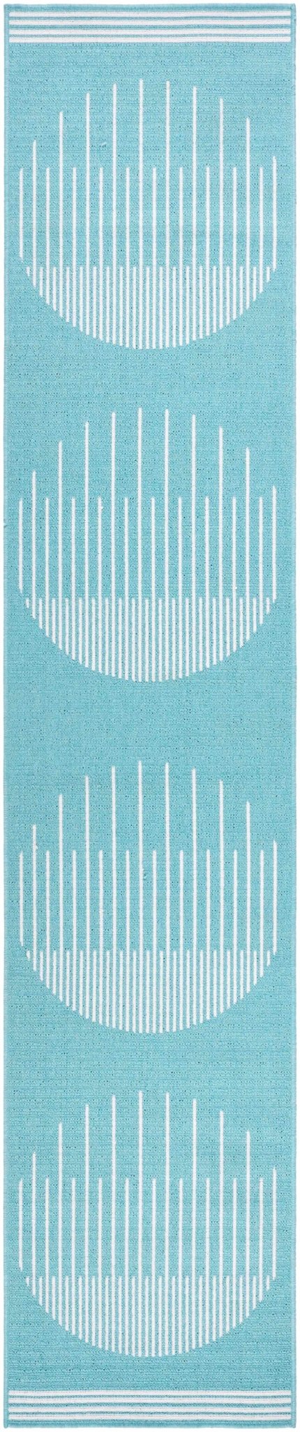 Nabil Contemporary Aqua And Ivory Rug - The Rug Decor