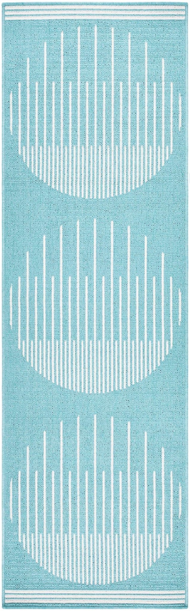 Nabil Contemporary Aqua And Ivory Rug - The Rug Decor