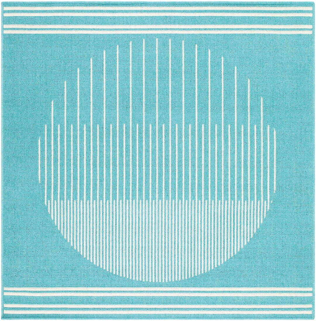 Nabil Contemporary Aqua And Ivory Rug - The Rug Decor