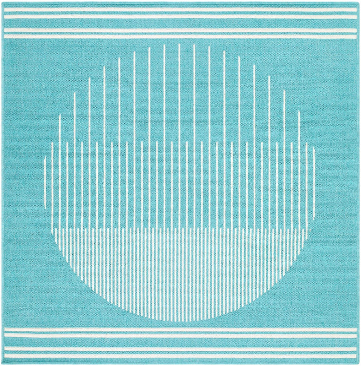 Nabil Contemporary Aqua And Ivory Rug - The Rug Decor