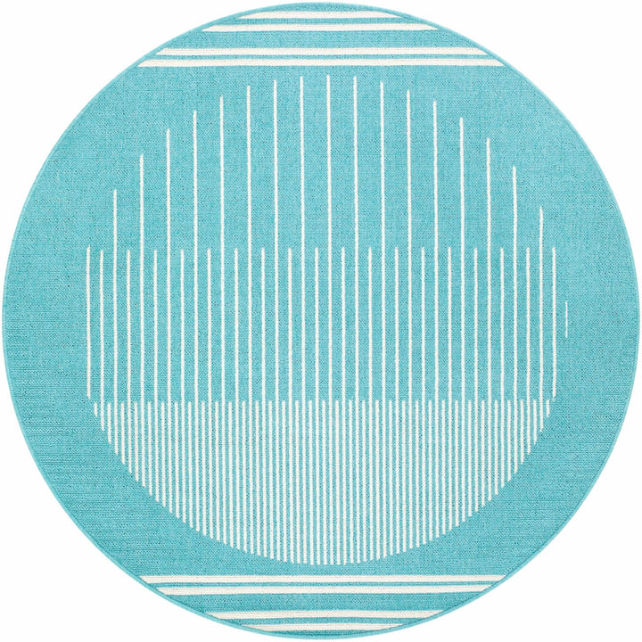 Nabil Contemporary Aqua And Ivory Rug - The Rug Decor