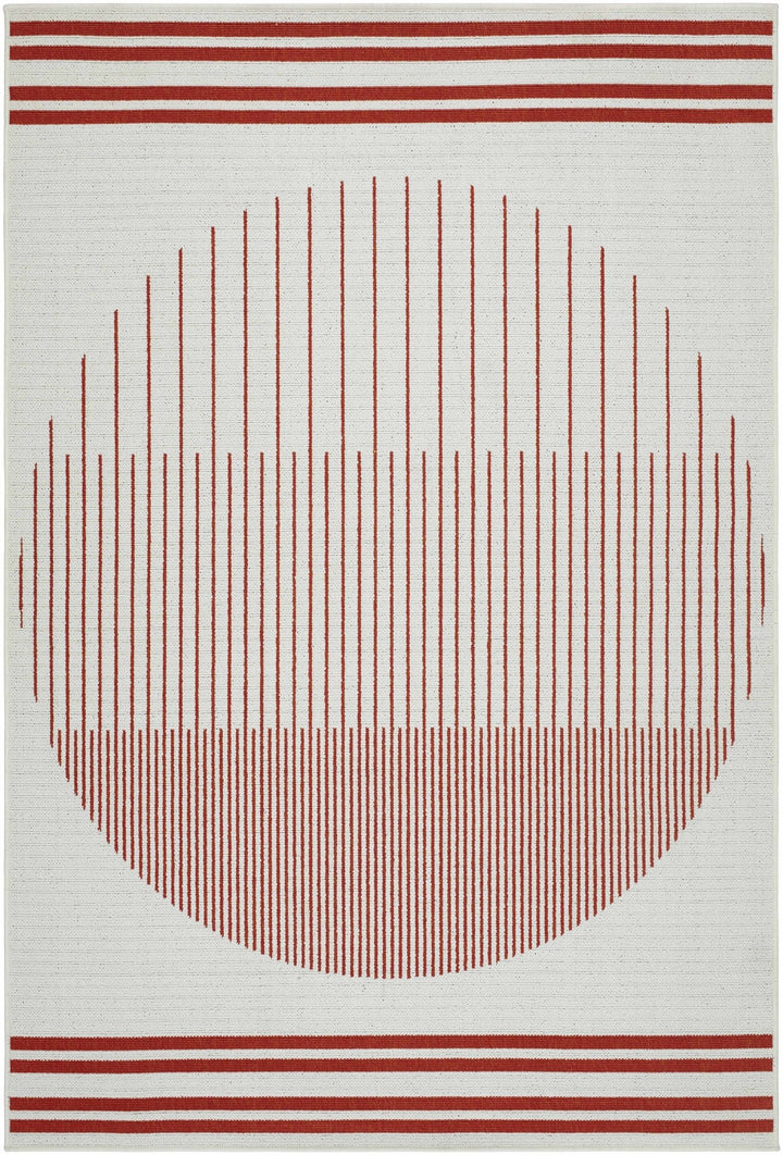 Nabil Contemporary Geometrical Ivory Area Rug - The Rug Decor