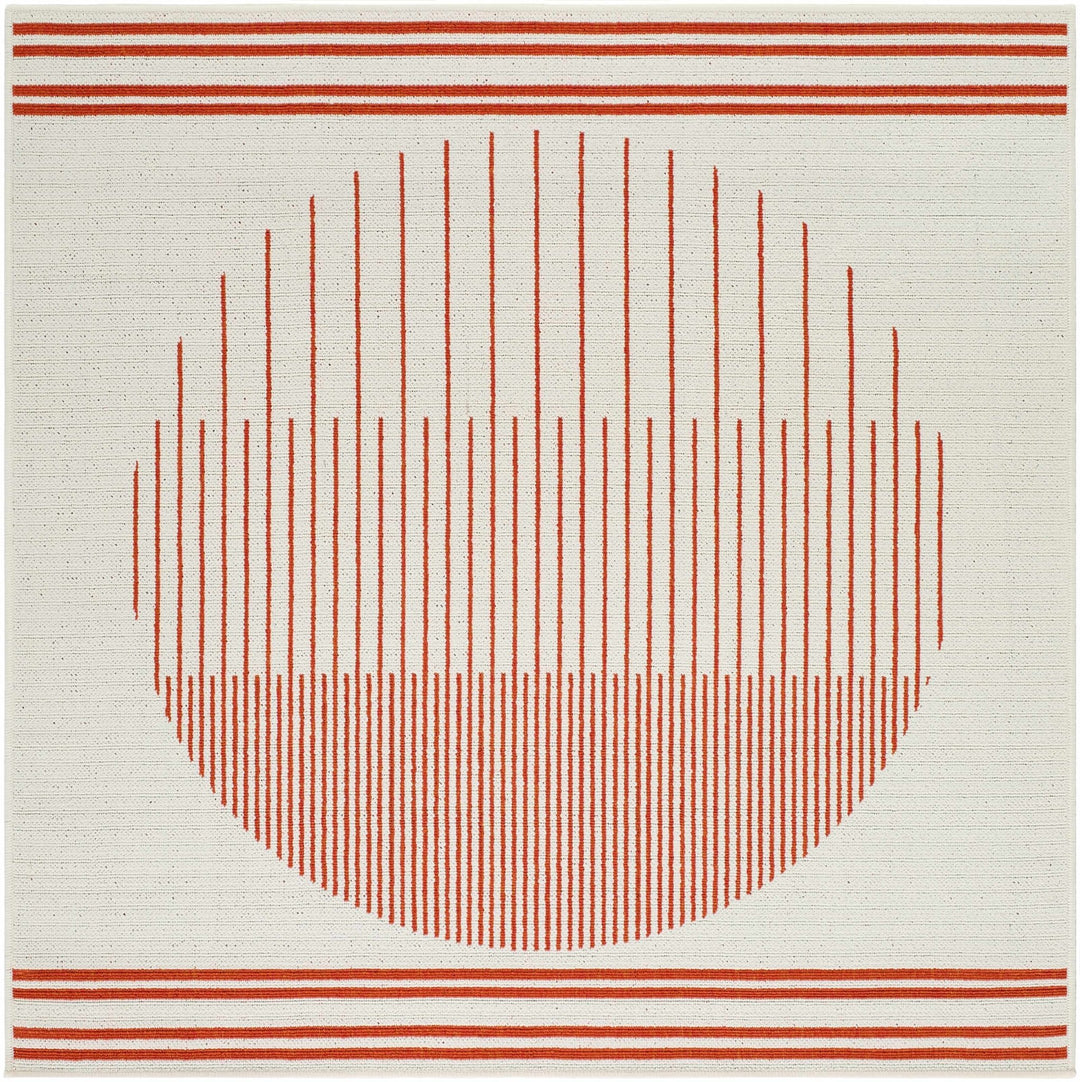 Nabil Contemporary Geometrical Ivory Area Rug - The Rug Decor