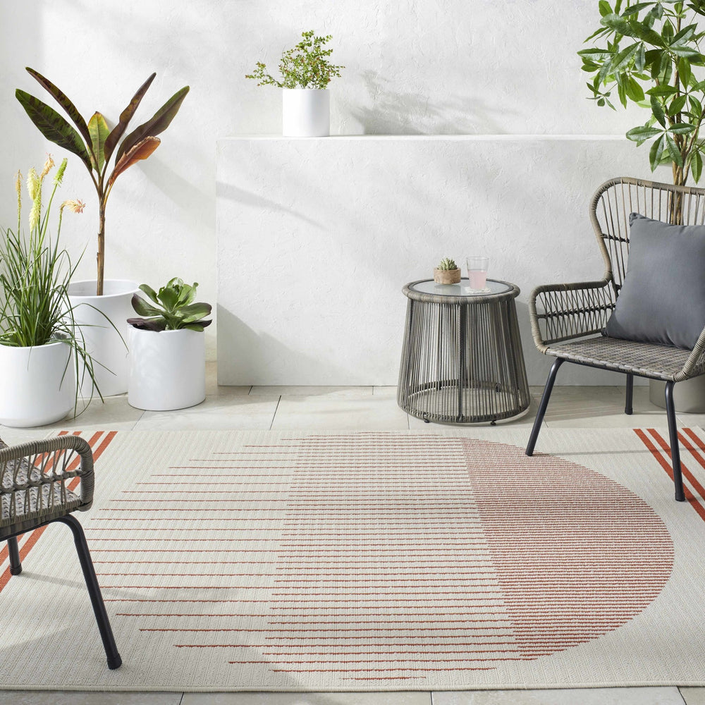 Nabil Contemporary Geometrical Ivory Area Rug - The Rug Decor