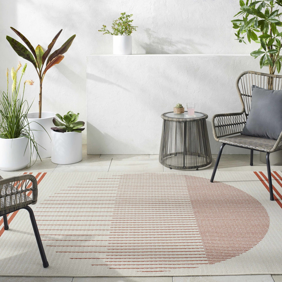 Nabil Contemporary Geometrical Ivory Area Rug - The Rug Decor