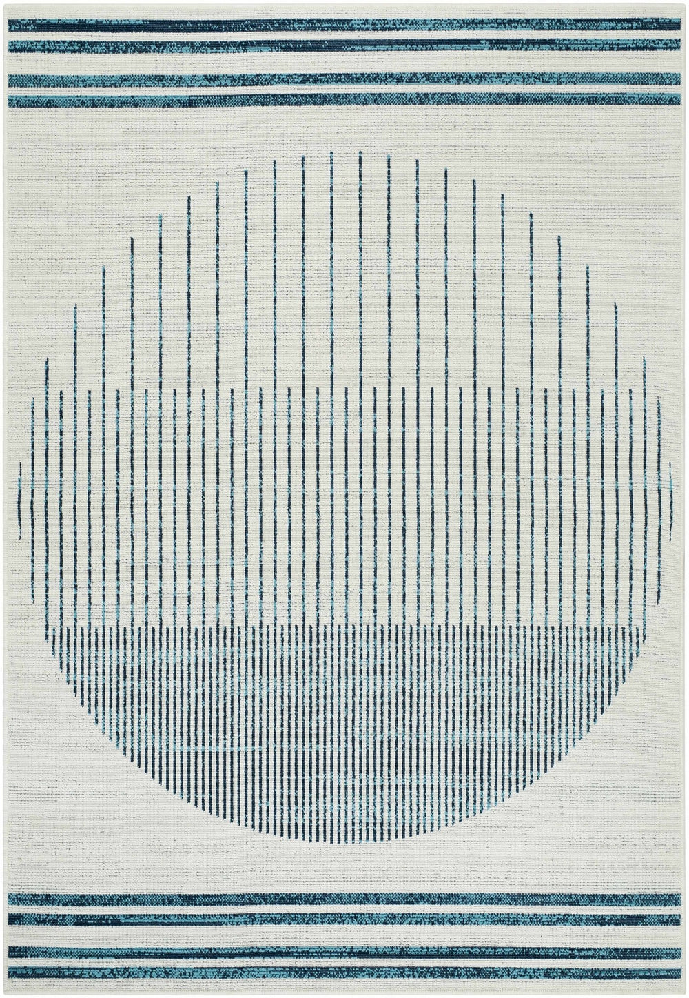Nabil Contemporary Ivory And Teal Geometrical Rug - The Rug Decor