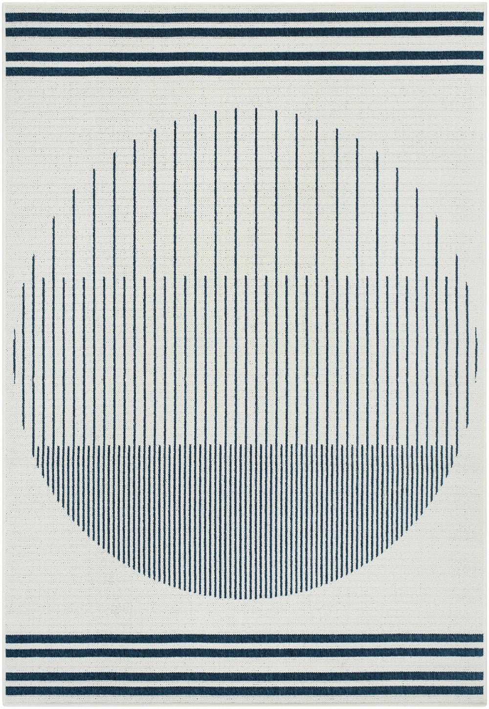 Nabil Modern Geometric Design Blue And Ivory Rug - The Rug Decor