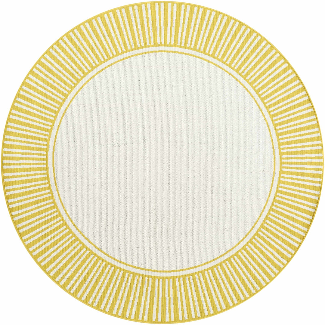 Nadir Modern Solid Design Yellow Area Rug - The Rug Decor