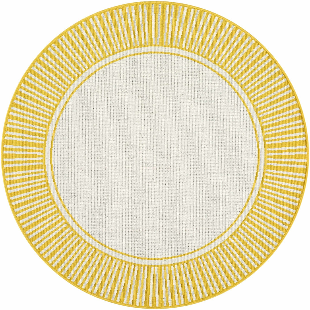 Nadir Modern Solid Design Yellow Area Rug - The Rug Decor