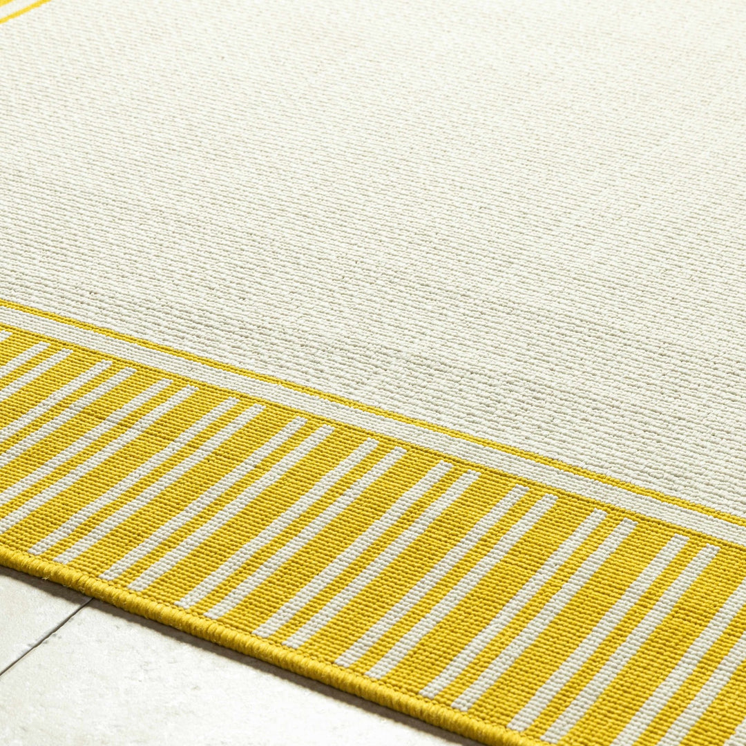 Nadir Modern Solid Design Yellow Area Rug - The Rug Decor