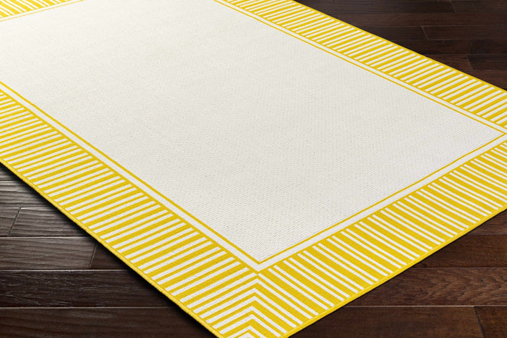 Nadir Modern Solid Design Yellow Area Rug - The Rug Decor