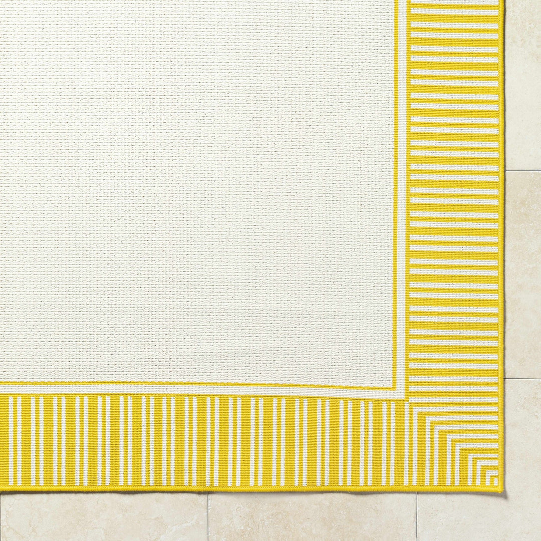 Nadir Modern Solid Design Yellow Area Rug - The Rug Decor