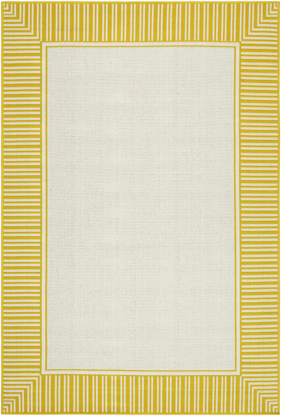 Nadir Modern Solid Design Yellow Area Rug - The Rug Decor