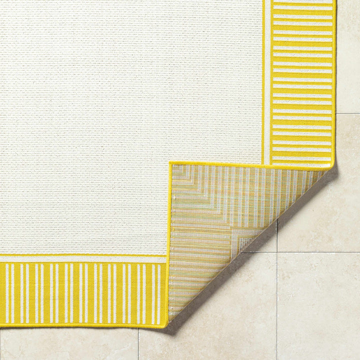Nadir Modern Solid Design Yellow Area Rug - The Rug Decor