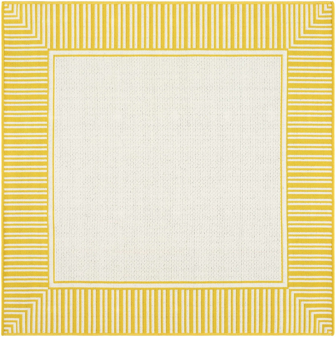 Nadir Modern Solid Design Yellow Area Rug - The Rug Decor
