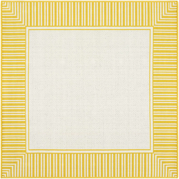 Nadir Modern Solid Design Yellow Area Rug - The Rug Decor