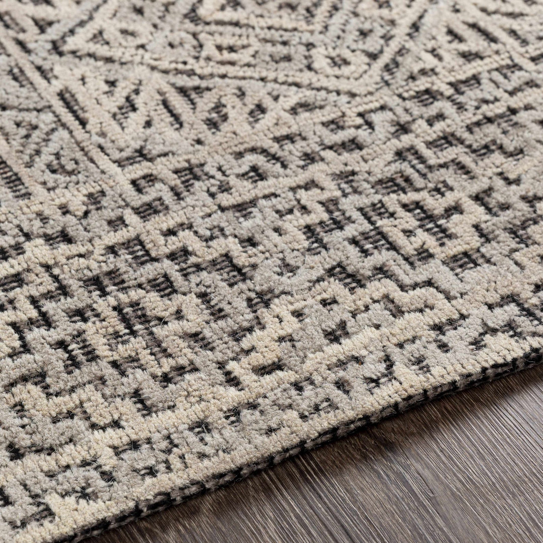 Nairne Beige And Black Modern Geometrical Hand Tufted Area Rug - The Rug Decor