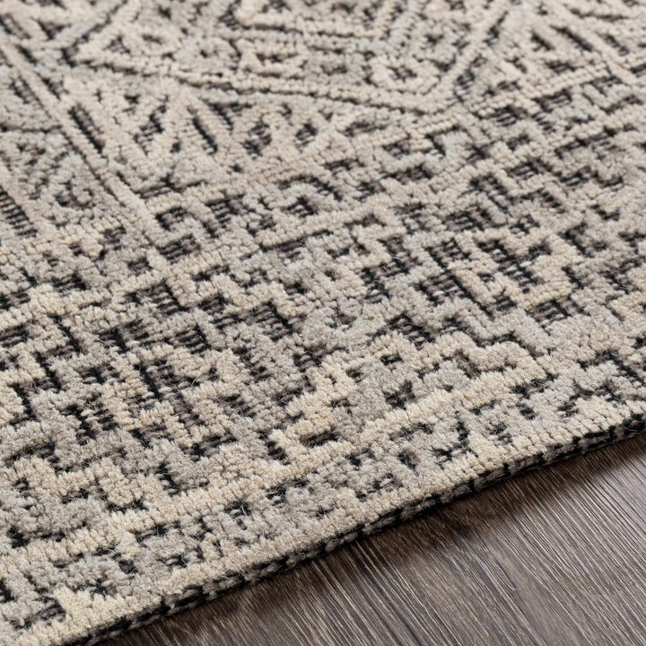 Nairne Beige And Black Modern Geometrical Hand Tufted Area Rug - The Rug Decor