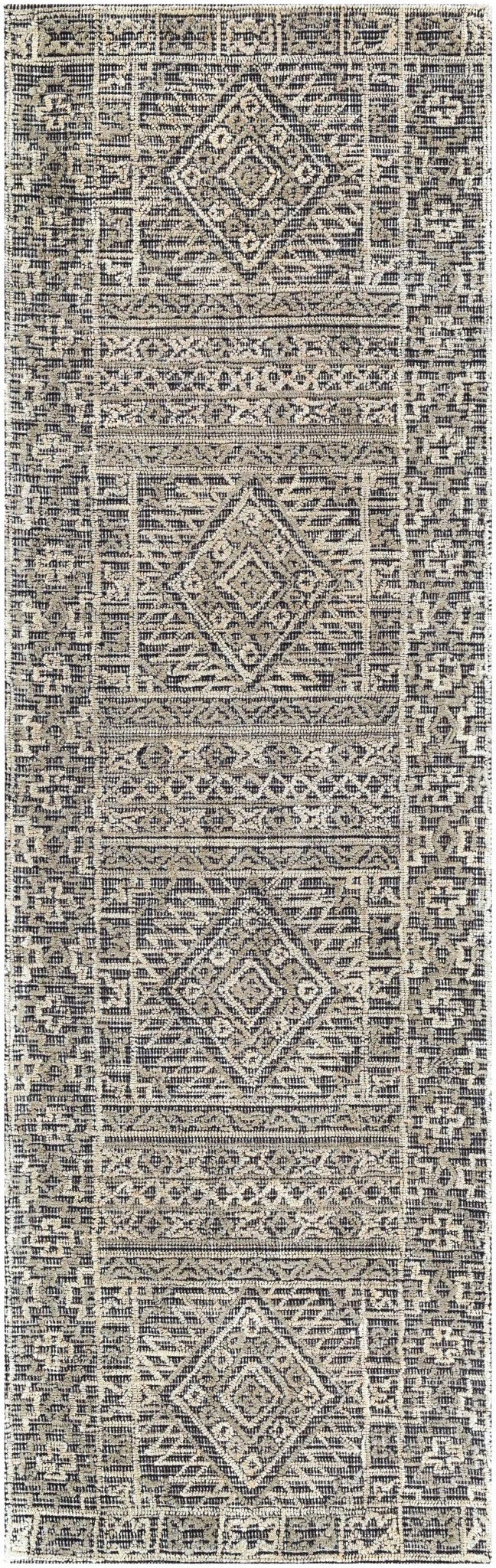 Nairne Beige And Black Modern Geometrical Hand Tufted Area Rug - The Rug Decor