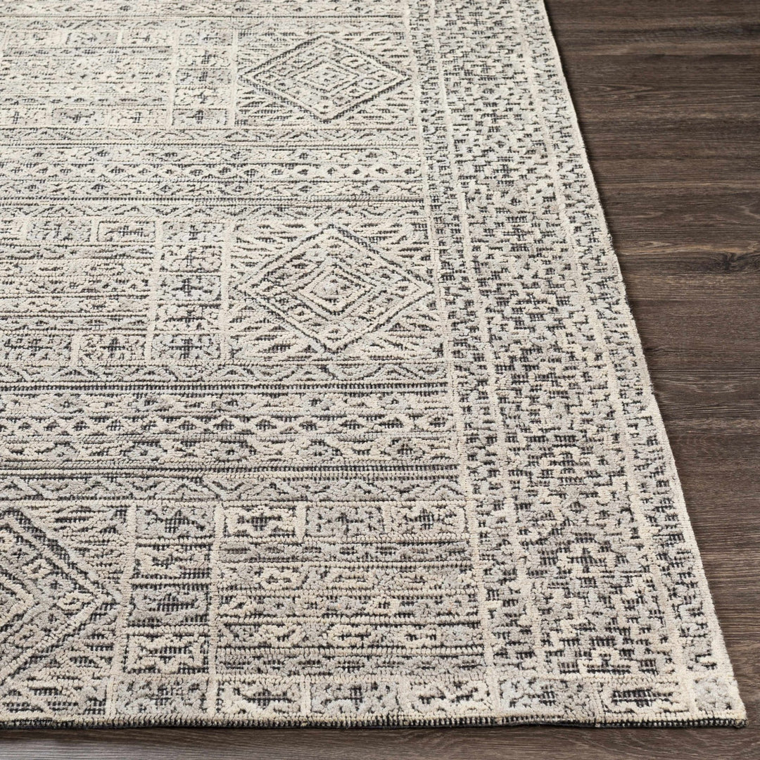 Nairne Beige And Black Modern Geometrical Hand Tufted Area Rug - The Rug Decor