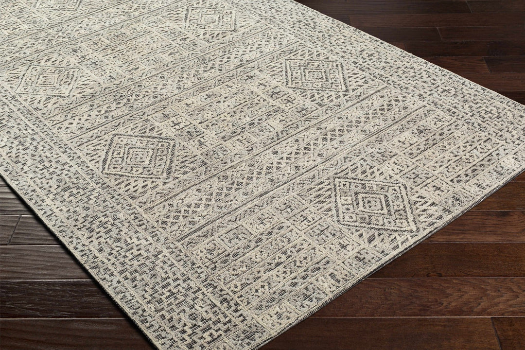 Nairne Beige And Black Modern Geometrical Hand Tufted Area Rug - The Rug Decor