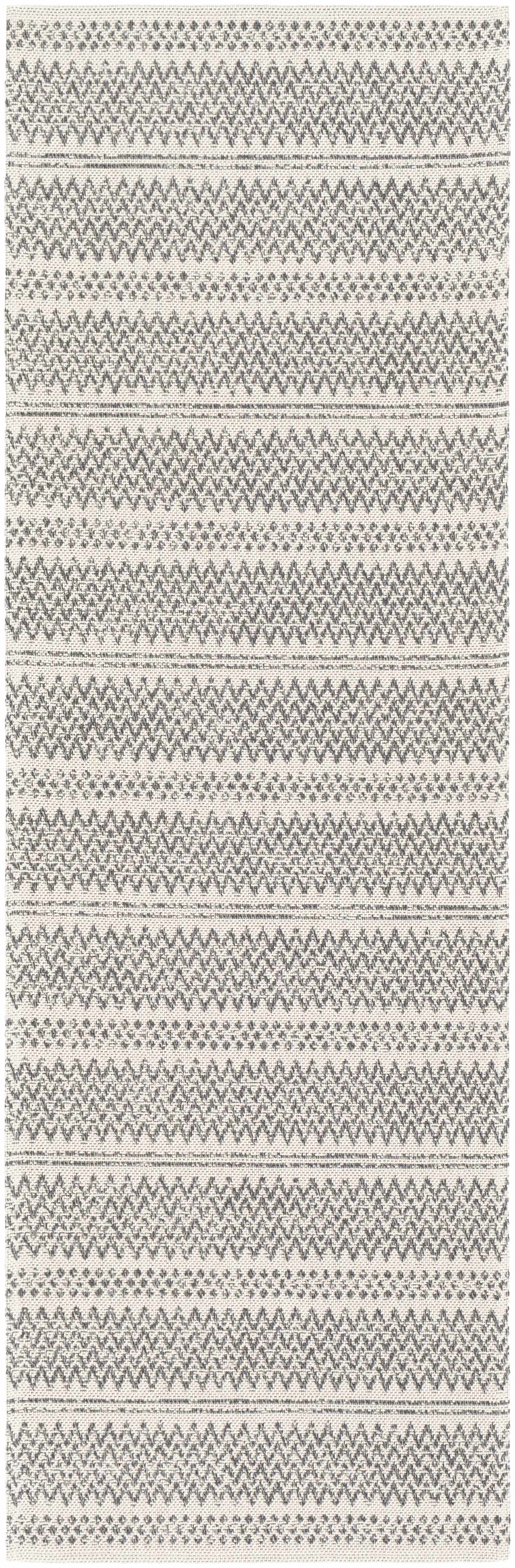 Nalcrest Modern Style Ivory And Charcoal Washable Area Rug