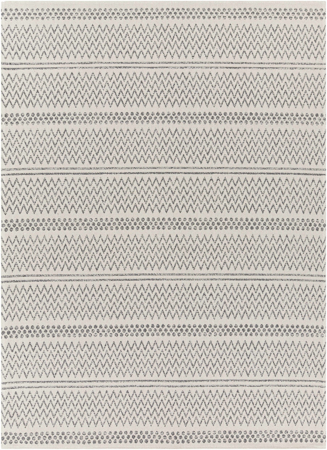 Nalcrest Modern Style Ivory And Charcoal Washable Area Rug