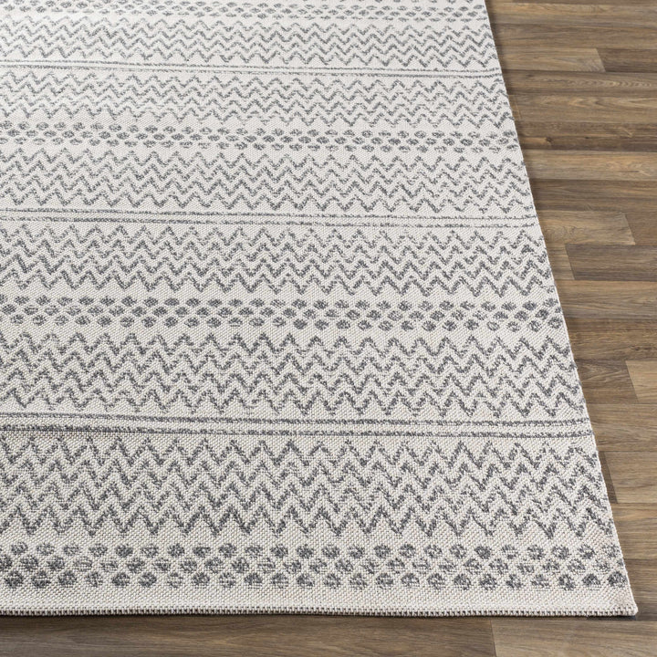 Nalcrest Modern Style Ivory And Charcoal Washable Area Rug