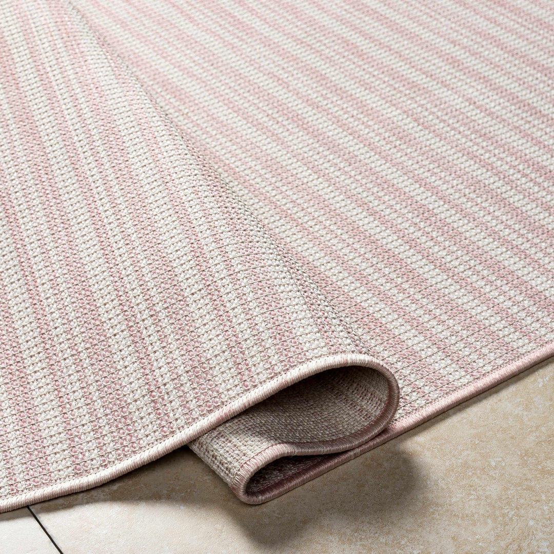 Nalo Pink Contemporary Style Area Rug